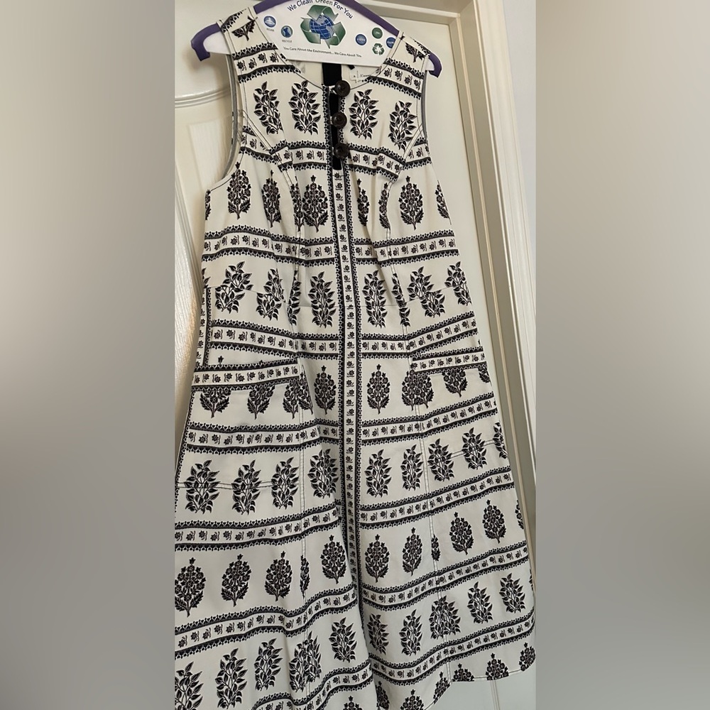 Anthropologie Black and White Patterned Midi Dress - size 18w